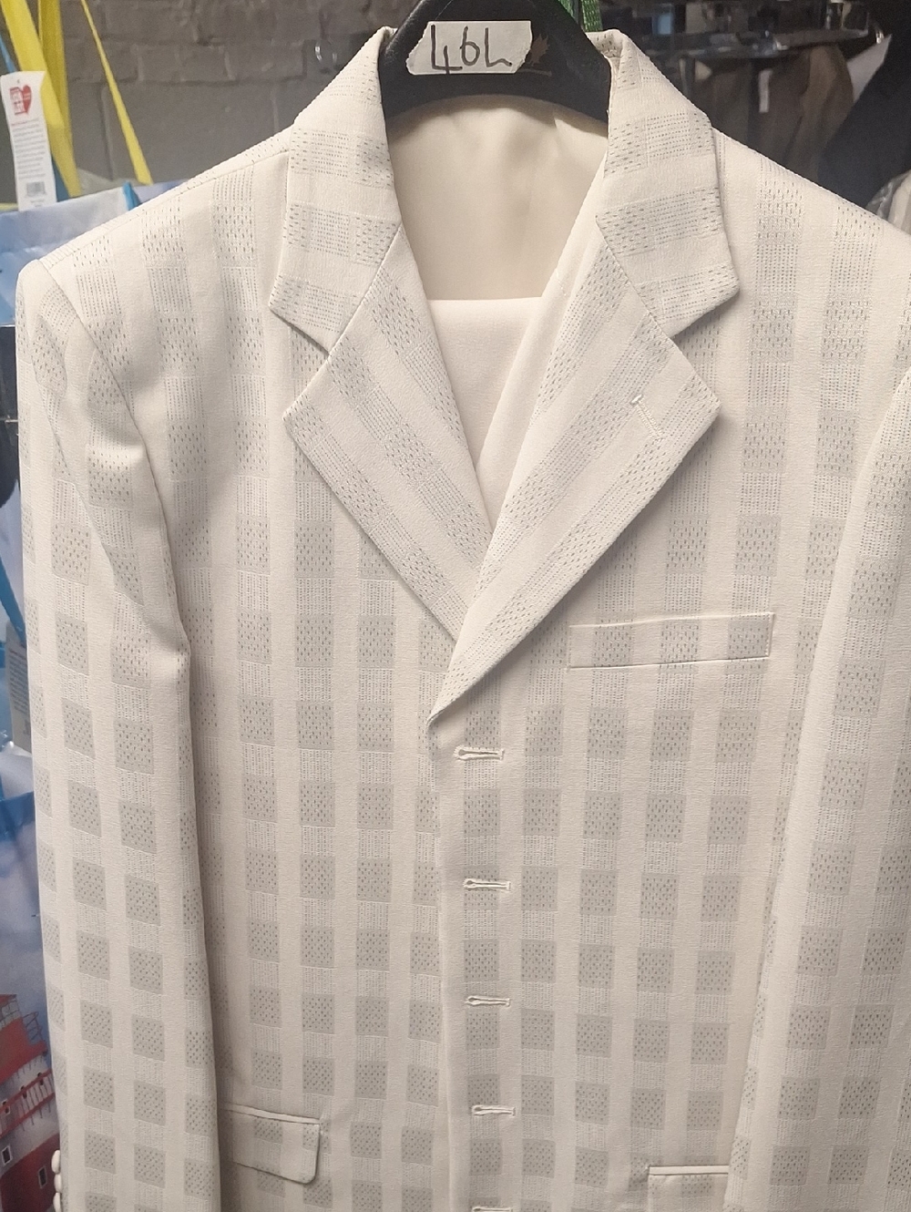 Classic Boys Cream Check Blazer